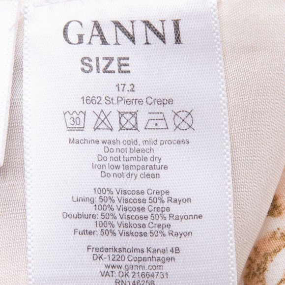 NWT GANNI St. Pierre Floral-print Crepe De Chine Peplum Mini Skirt - Picture 11 of 11